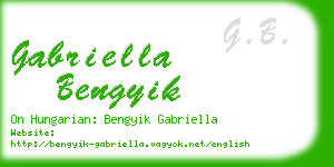 gabriella bengyik business card